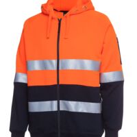 HI VIS (D+N) FULL ZIP FLEECY HOODIE Thumbnail