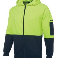 HI VIS FULL ZIP FLEECY HOODIE Thumbnail