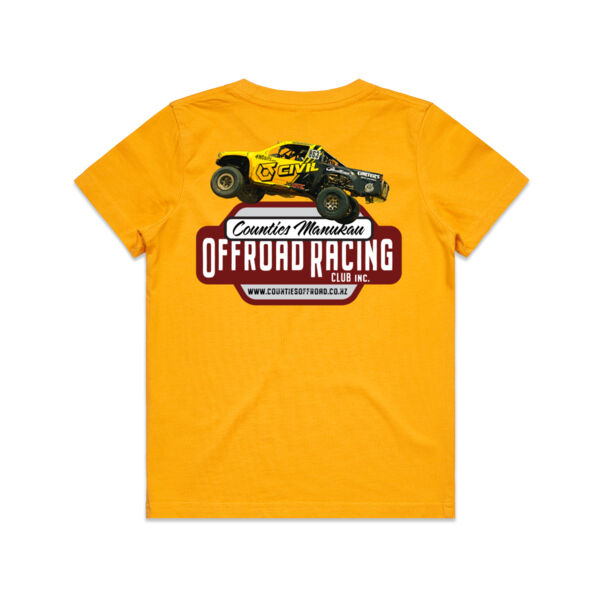 The Counties Manukau Offroad Racing Club sponsored by CT CIVIL Kids tee shirt. All colours, all sizes. Thumbnail