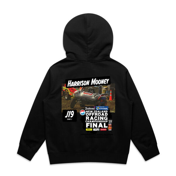 J19 Harrison Mooney ORANZ Final 2025 Print on Back of Kids Hoodie - Kids Sizes Thumbnail