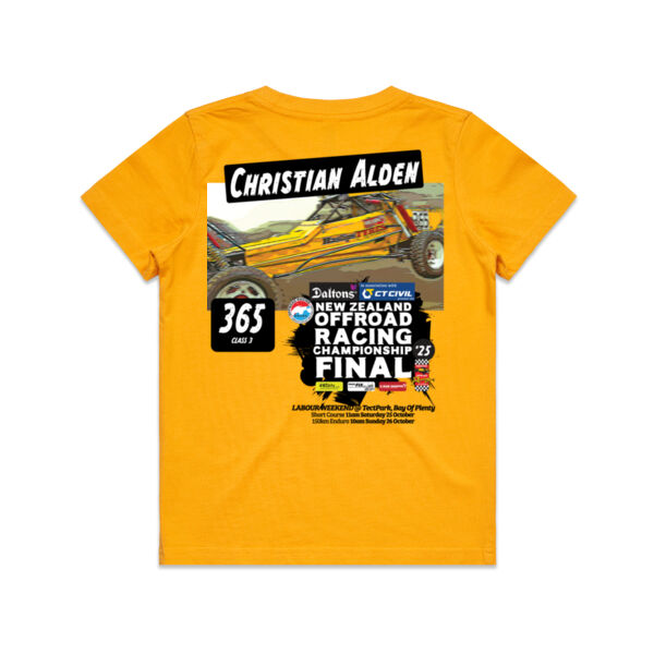 365 Christian Alden ORANZ Final Kids (under 8) Tee Shirt - available in a range of colour garments - Kid sizes - quality guaranteed Thumbnail