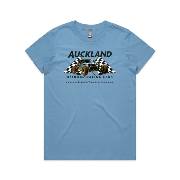 2024 Auckland Offroad Racing Club Ladies Tee - All sizes - all colours Thumbnail