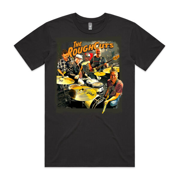 The Roughcuts Band Tee Shirt - All colours - all sizes pic on front - logo on back Thumbnail