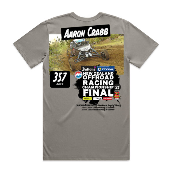 357 Aaron Crabb ORANZ Final Tee - all garment colours - all sizes - Quality Guaranteed Thumbnail