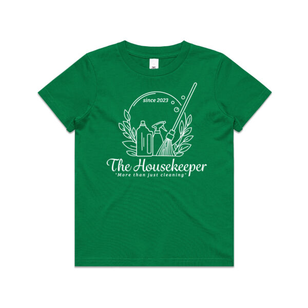The Housekeeper Kids shirt with logo on front - 2-6yrs sizes - all colours - quality gauranteed Thumbnail