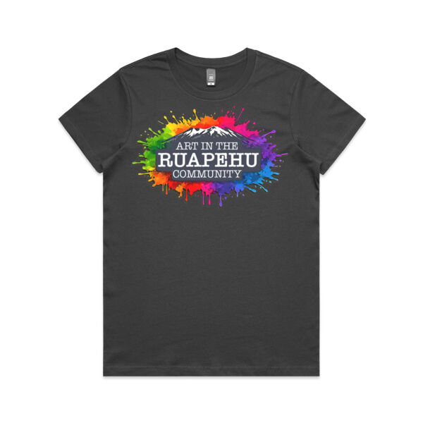 Art in the Ruapehu Community ladies tee - all colours, all sizes, quality gauranteed Thumbnail