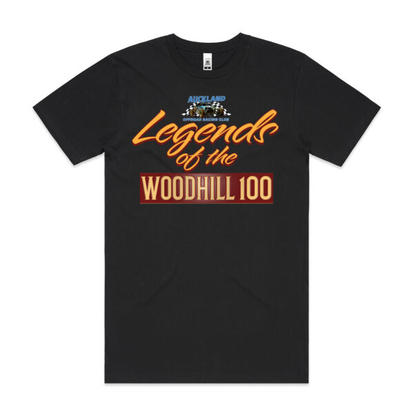 Legends of the Woodhill 100 mens tee shirt - large prints on front and back - all sizes - quality guaranteed Thumbnail